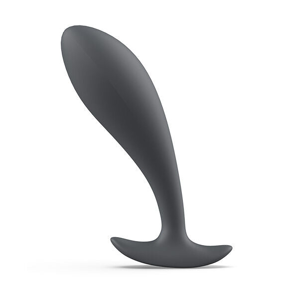 B Swish Bfilled Basic Plug Prostatic Slate — Black, silicone