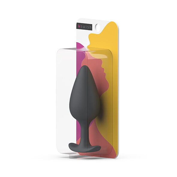 B Swish Bfilled Basic Plus Prostatic Plug Slate — Black, silicone