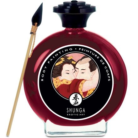 Shunga Strawberry And - Cava Body Painting
