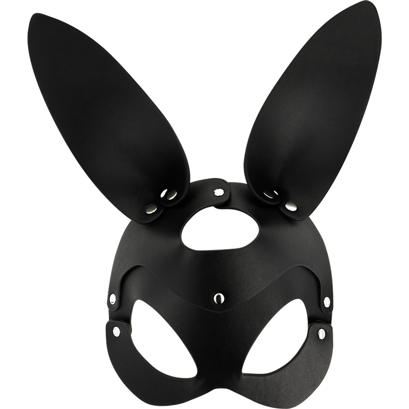Coquette Chic - Desire Vegan Leather Mask With Bunny Ears