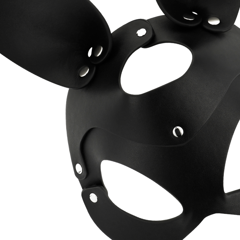 Coquette Chic - Desire Vegan Leather Mask With Bunny Ears