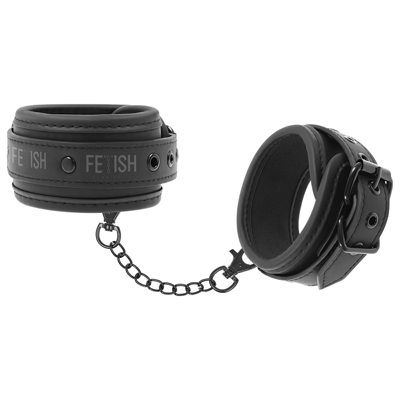 Fetish Submissive Vegan - Leather Ankle Cuffs With Noprene