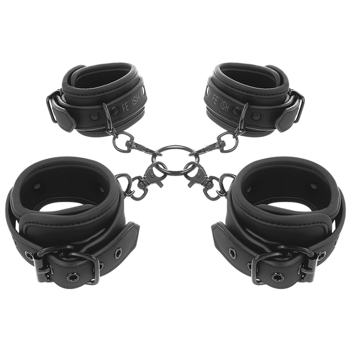 Fetish Submissive Set - Of Hand And Ankle Handcuffs With