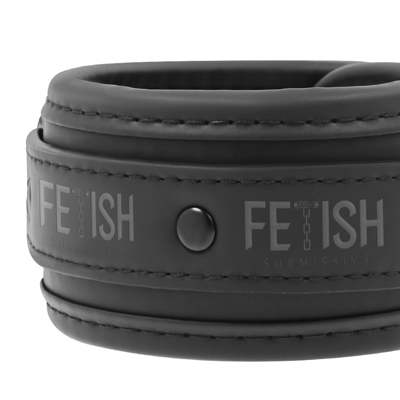 Fetish Submissive Vegan - Leather Necklace And Handcuffs With