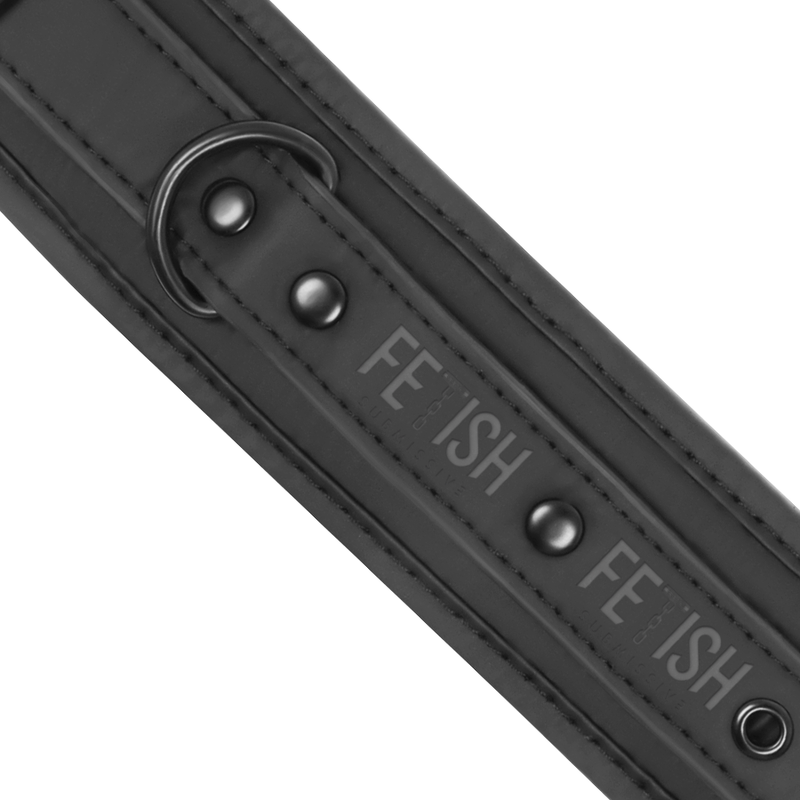 Fetish Submissive Vegan - Leather Necklace And Handcuffs With