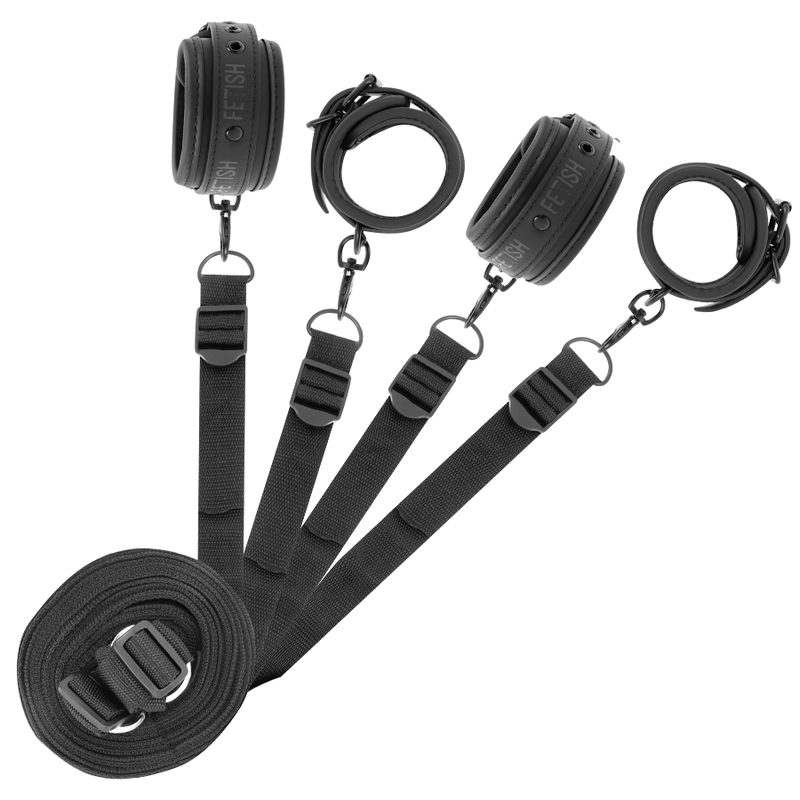Fetish Submissive Set - Of Handcuffs And Ties With Noprene