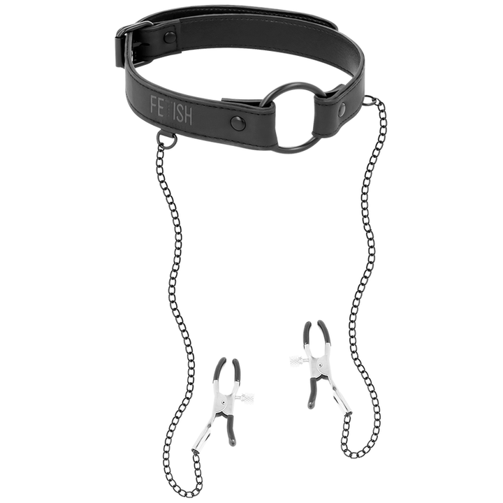 Fetish Submissive Gag - Ring With Nipple Clamps