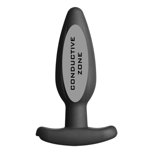 Electrastim Silicone Black Rocker Butt Plug Medium — Black