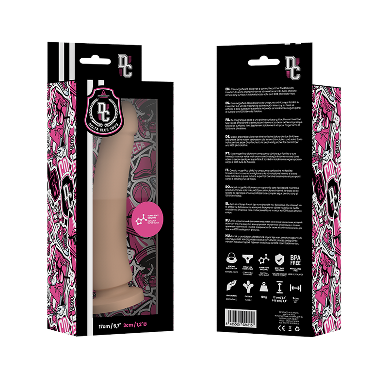 Delta Club Toys Dildo Natural Medical Silicone 17 CM — Skin Silicone