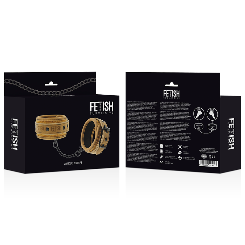 Fetish Submissive Origen - Vegan Leather Ankle Cuffs With