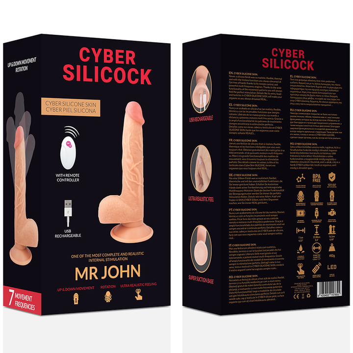 Cyber Silicock - Remote Control Realistic Mr John 23.88 CM -O — Skin
