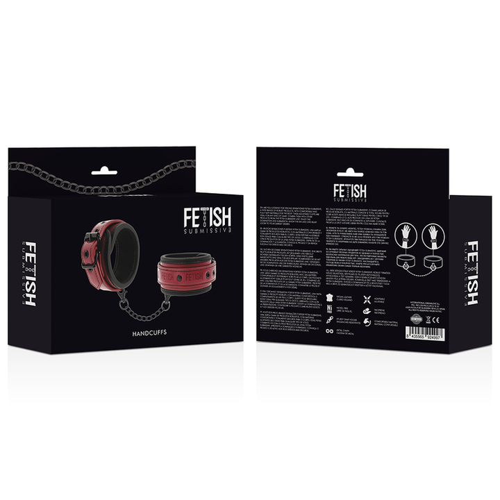 Fetish Submissive Dark Room - Vegan Leather Handcuffs With