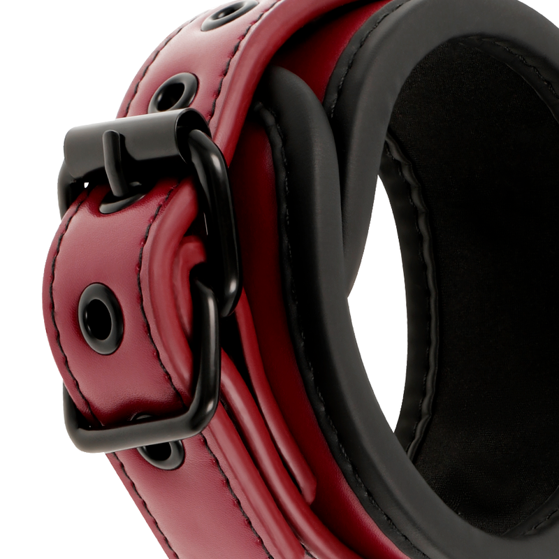 Fetish Submissive Dark Room - Vegan Leather Handcuffs With