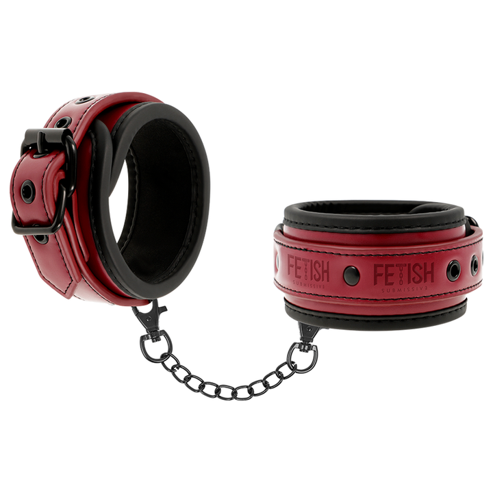 Fetish Submissive Dark Room - Vegan Leather Handcuffs With