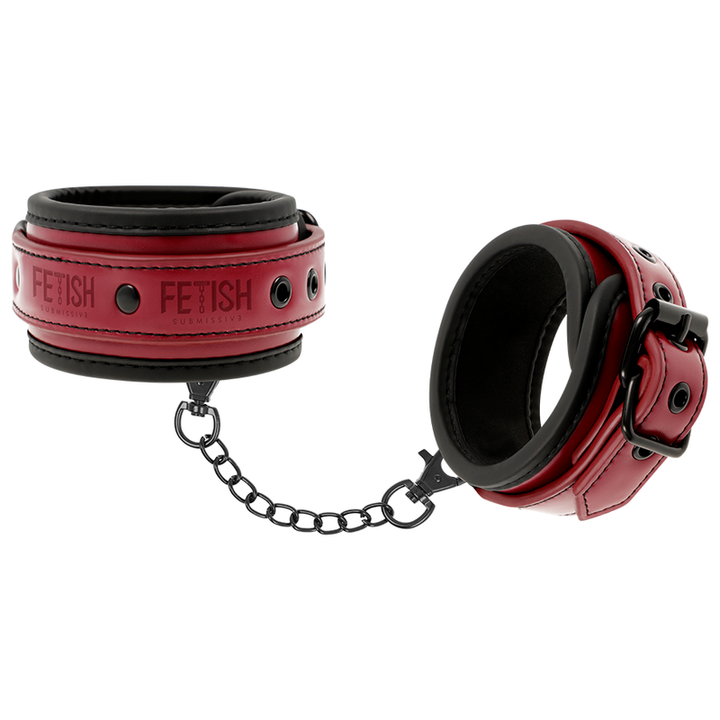 Fetish Submissive Dark Room - Vegan Leather Ankle Handcuffs