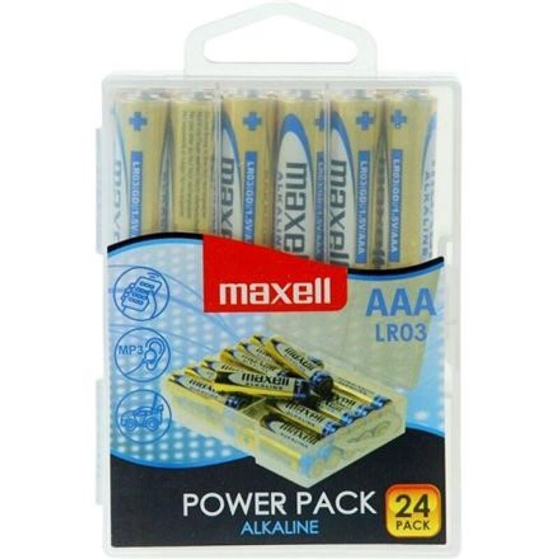 Maxell Alkali-Batterien AAA LR03, 24er-Pack