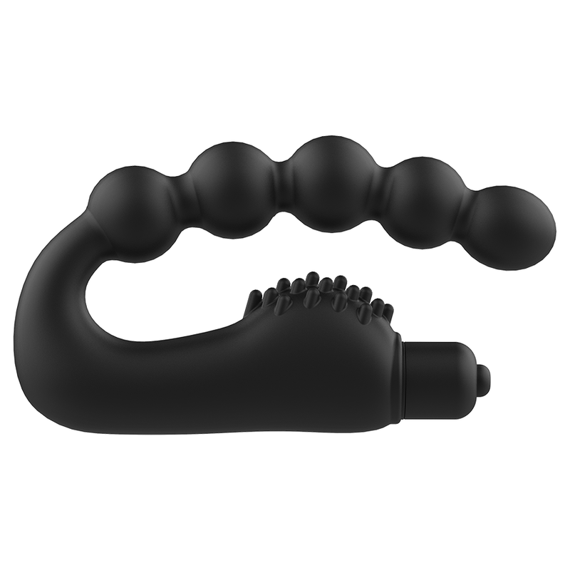 Addicted Toys Anal Massager Prostatic With Vibration — Black · Silicone
