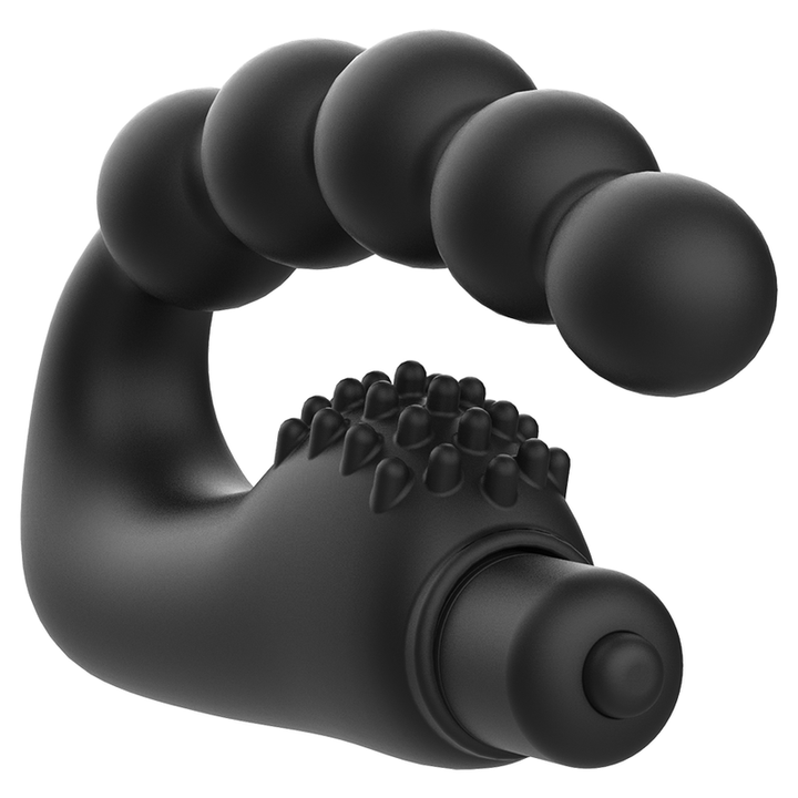 Addicted Toys Anal Massager Prostatic With Vibration — Black · Silicone
