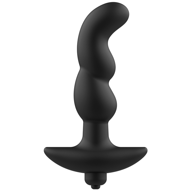 Addicted Toys Anal Massager With Black Vibration Model 2 — Black · Silicone