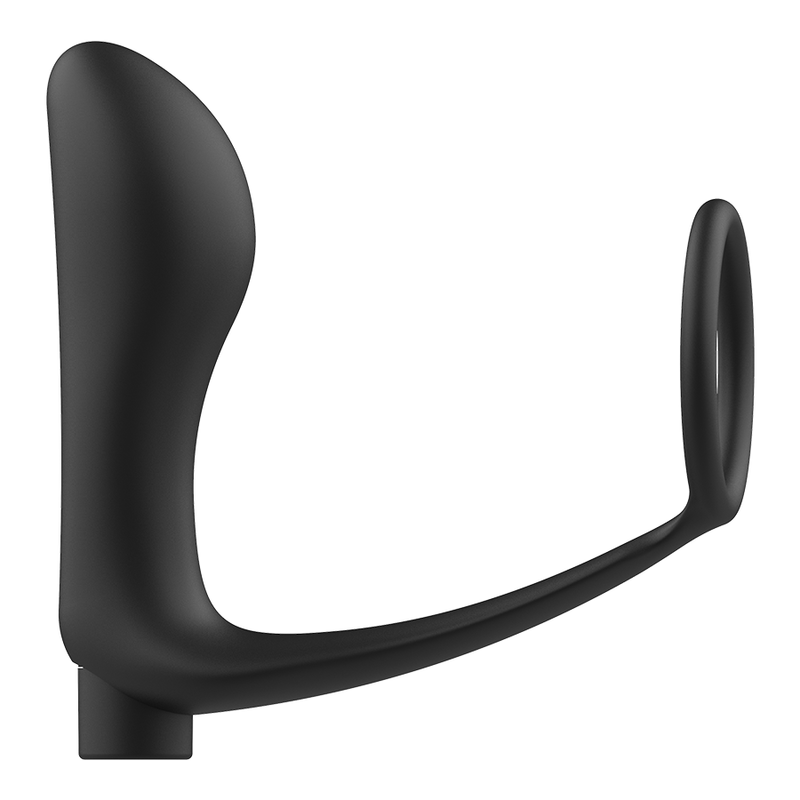 Addicted Toys - Penis Ring With Remote Control Anal Plug Black